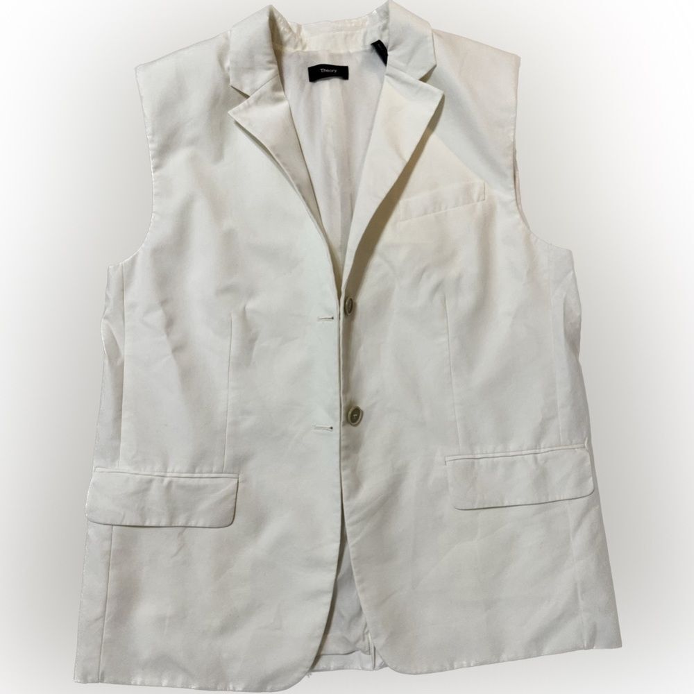 Theory Cream Tailored Vest - Picture 4 of 7